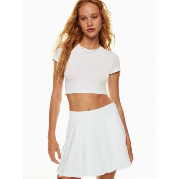 Aritzia Sunday Best Olympia white pleated skirt - Picture 1 of 8